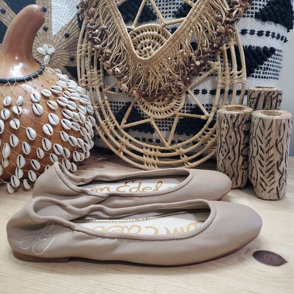 Sam Edelman Womens 10.5M/40.5 Fritz Ballet Flats Shoe Wardrobe Stapple Tan Nude - Picture 1 of 13